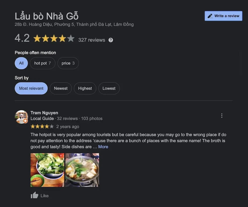 Qu&aacute;n lẩu b&ograve; Ba Toa Nh&agrave; Gỗ nức tiếng Đ&agrave; Lạt 12