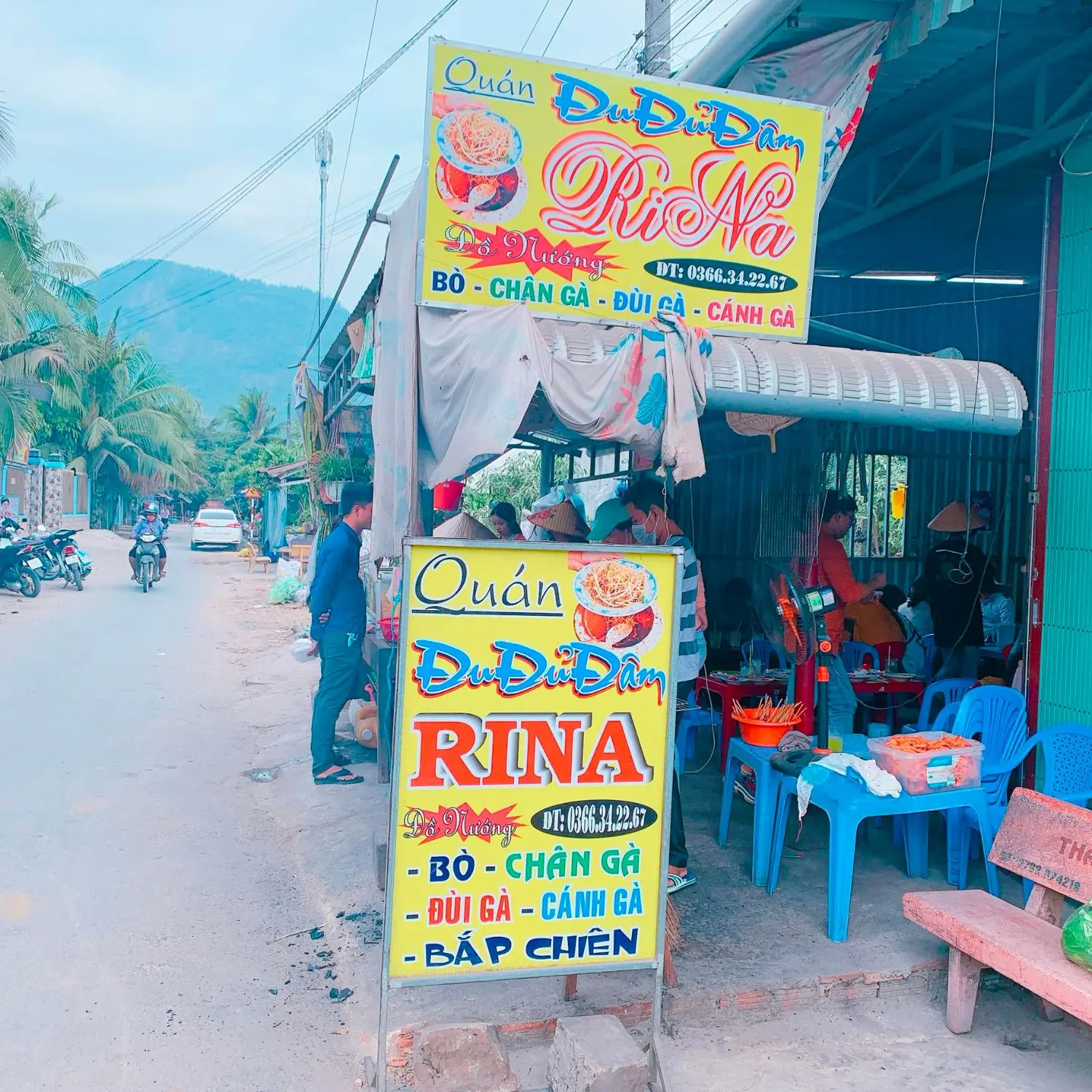Đu đủ đ&acirc;m Ri Na, qu&aacute;n ngon phục vụ đặc sản An Giang vạn người m&ecirc; 2