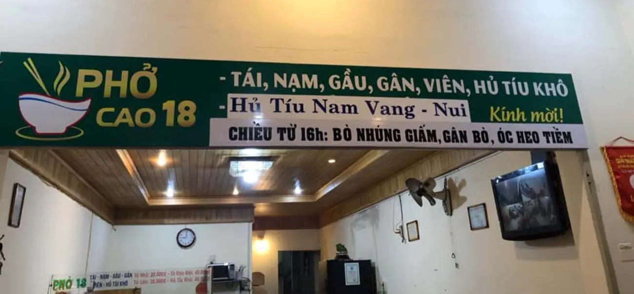 Phở cao 18 với hương vị thơm ngon khiến bao thực khách thương nhớ