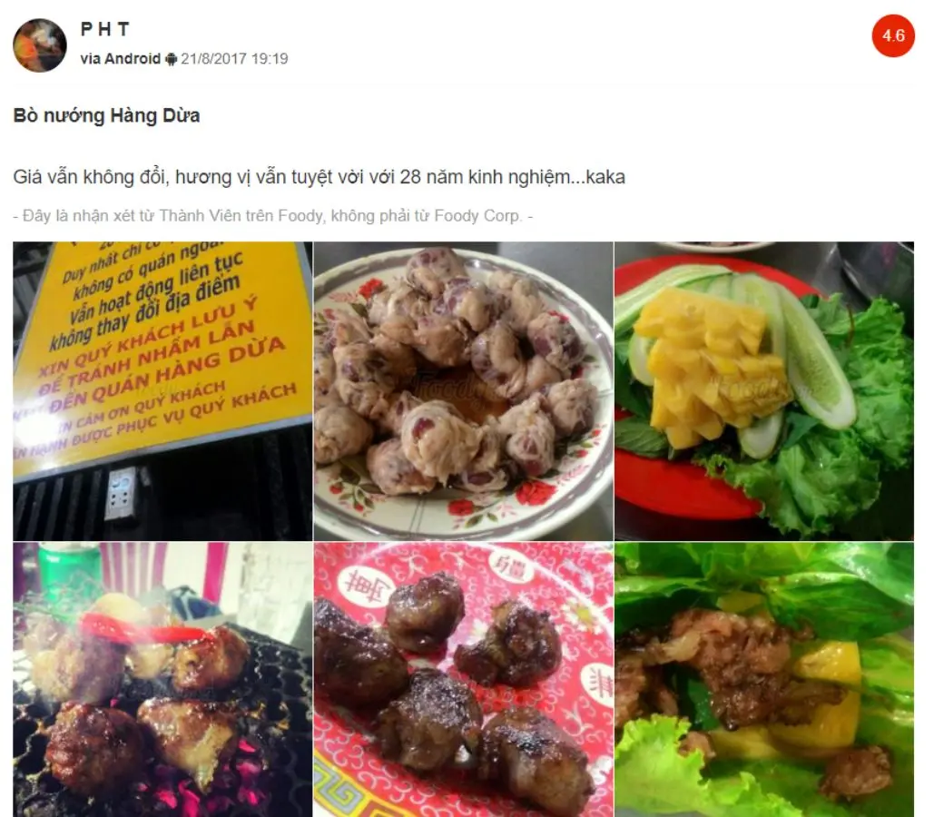 B&ograve; nướng H&agrave;ng Dừa 5 Phước ch&iacute;nh gốc nổi tiếng khắp B&igrave;nh Dương 9