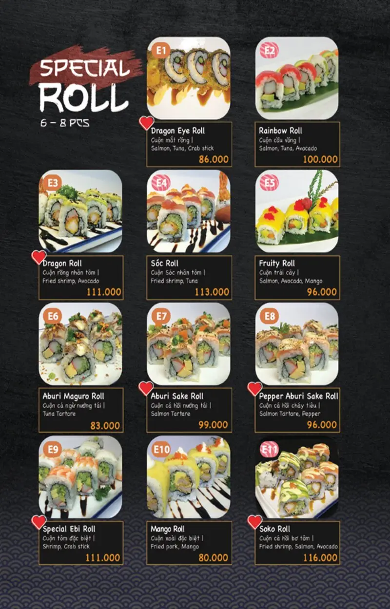 Sóc Sushi, một trong những quán ngon Bình Dương thuộc phong cách Nhật Bản 3