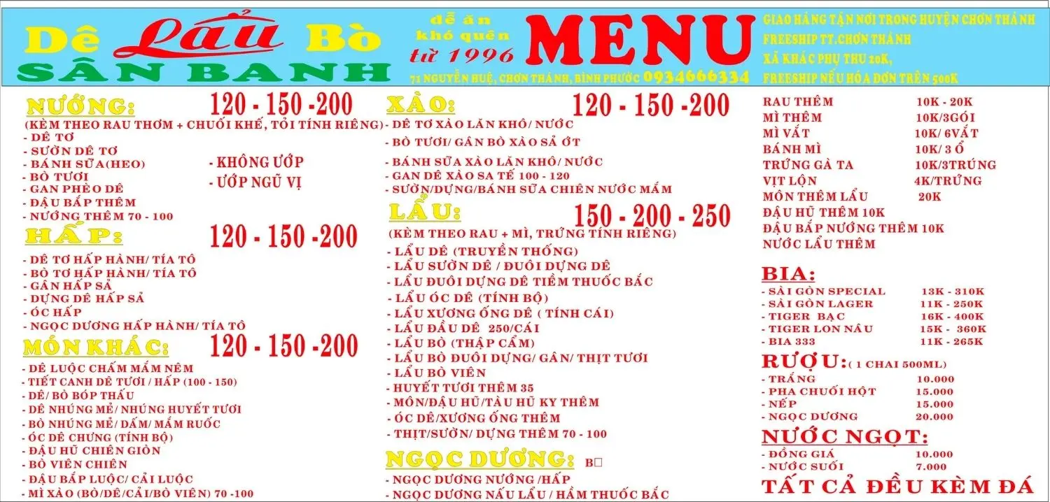 Lẩu dê sân banh, quán ngon Bình Phước không thể bỏ lỡ vào dịp cuối tuần 3