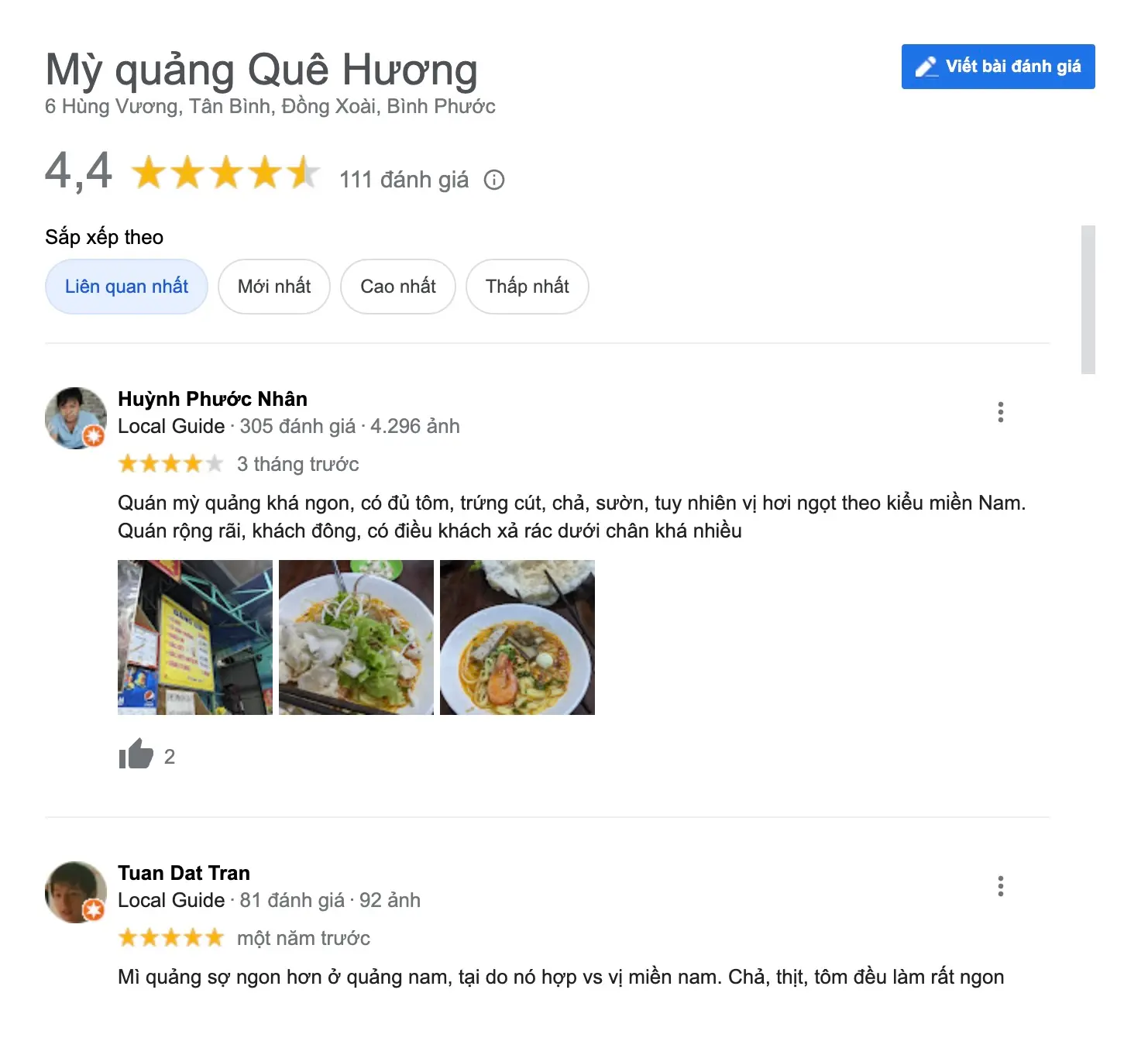 Mì quảng Hương Quê, quán ăn Bình Phước thơm ngon mời bạn ăn nha 7