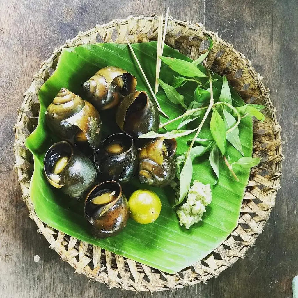 Khám phá đặc sản Ốc bươu nướng tiêu xanh Cần Thơ cực thơm ngon 6