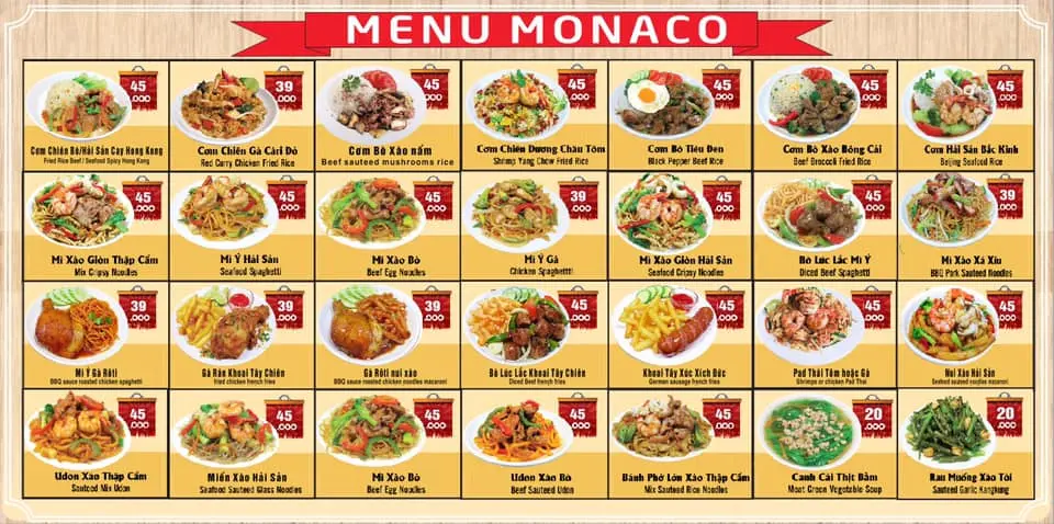 Monaco Coffee Restaurant nơi nh&acirc;m nhi cả m&oacute;n &Aacute; v&agrave; &Acirc;u ở Cần Thơ 5