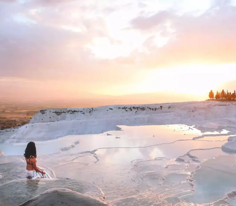 Pamukkale: Lâu đài bông bên vách đá trắng ở Thổ Nhĩ Kỳ