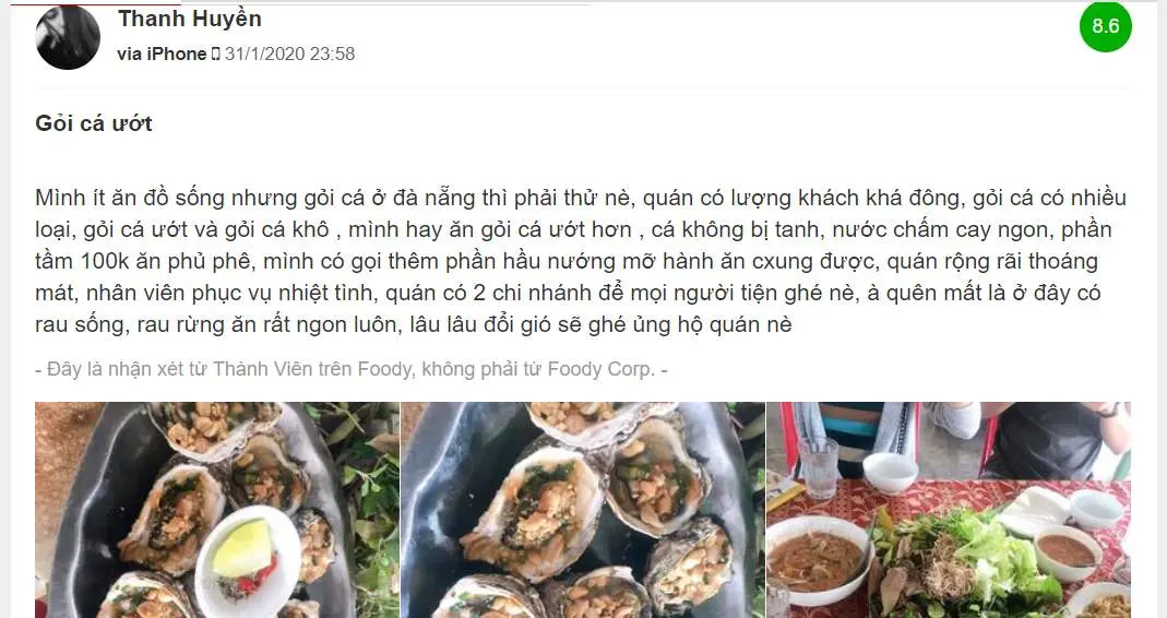Dân Sành Ăn Không Thể Bỏ Lỡ Gỏi cá Thanh Hương – Đặc Sản Nức Tiếng Đà Nẵng 8