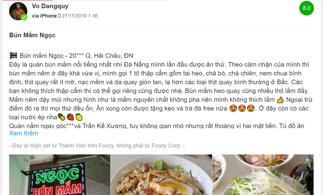 Thưởng Thức B&uacute;n Mắm Ngọc Đ&agrave; Nẵng Nức Tiếng 5