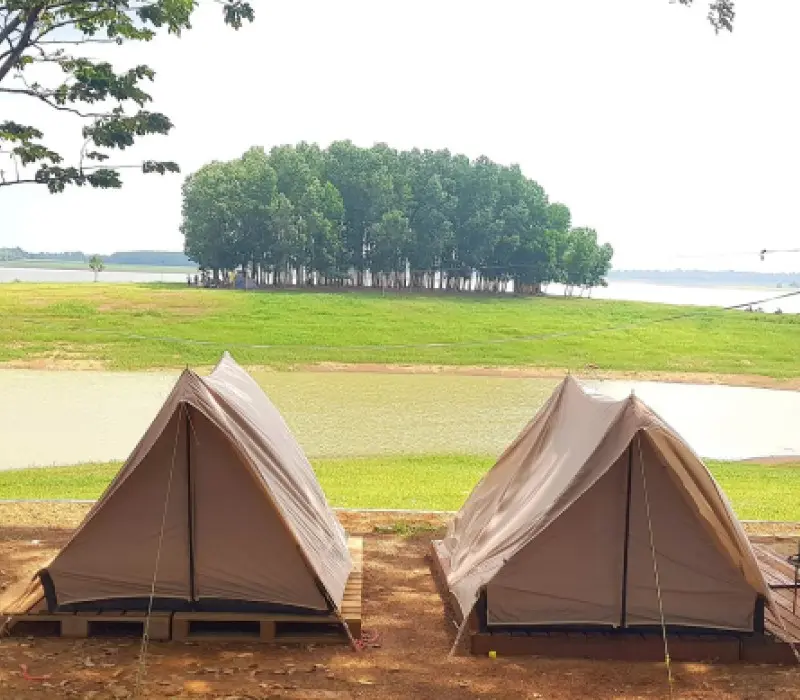 Chill cùng trải nghiệm camping Hồ Trị An cực lãng mạn