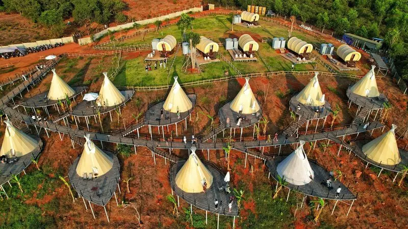 Review khu cắm trại Panorama Glamping cực chill b&ecirc;n hồ Trị An 2