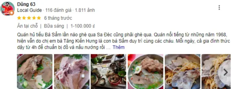 Gh&eacute; qu&aacute;n b&agrave; Sẩm thưởng thức hủ tiếu chỉ với 10.000 VND tại Sa Đ&eacute;c 11