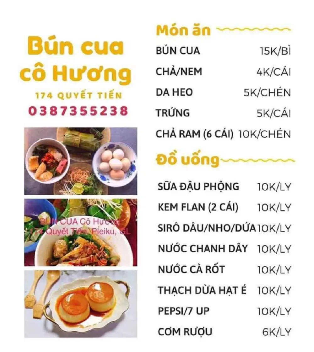 Gh&eacute; B&uacute;n mắm cua c&ocirc; Hương để thưởng thức đặc sản độc đ&aacute;o của phố n&uacute;i 4