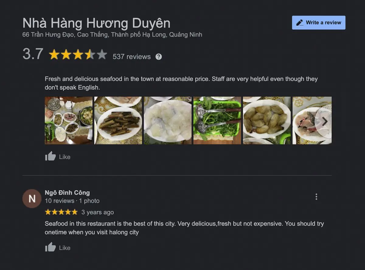 Nh&agrave; h&agrave;ng Hương Duy&ecirc;n H&ograve;n Gai &ndash; Review từ A đến Z 13