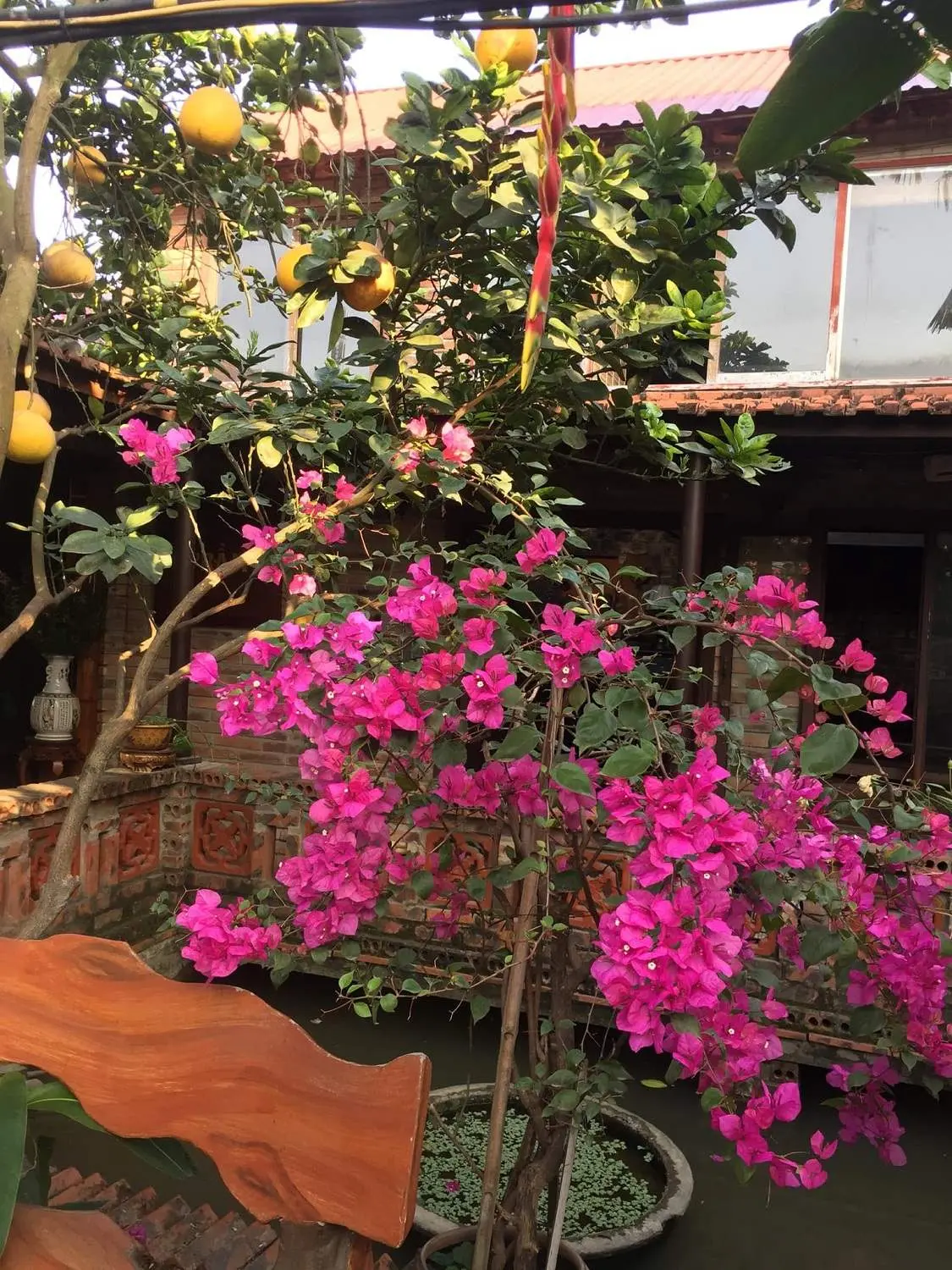 Cung Trầm Cafe Ẩm Thực với vẻ đẹp y&ecirc;n b&igrave;nh, ho&agrave;i cổ 7