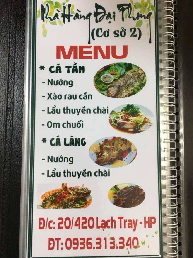 Hấp dẫn với thực đơn tại Nh&agrave; h&agrave;ng hải sản Đại Phong Hải Ph&ograve;ng 7
