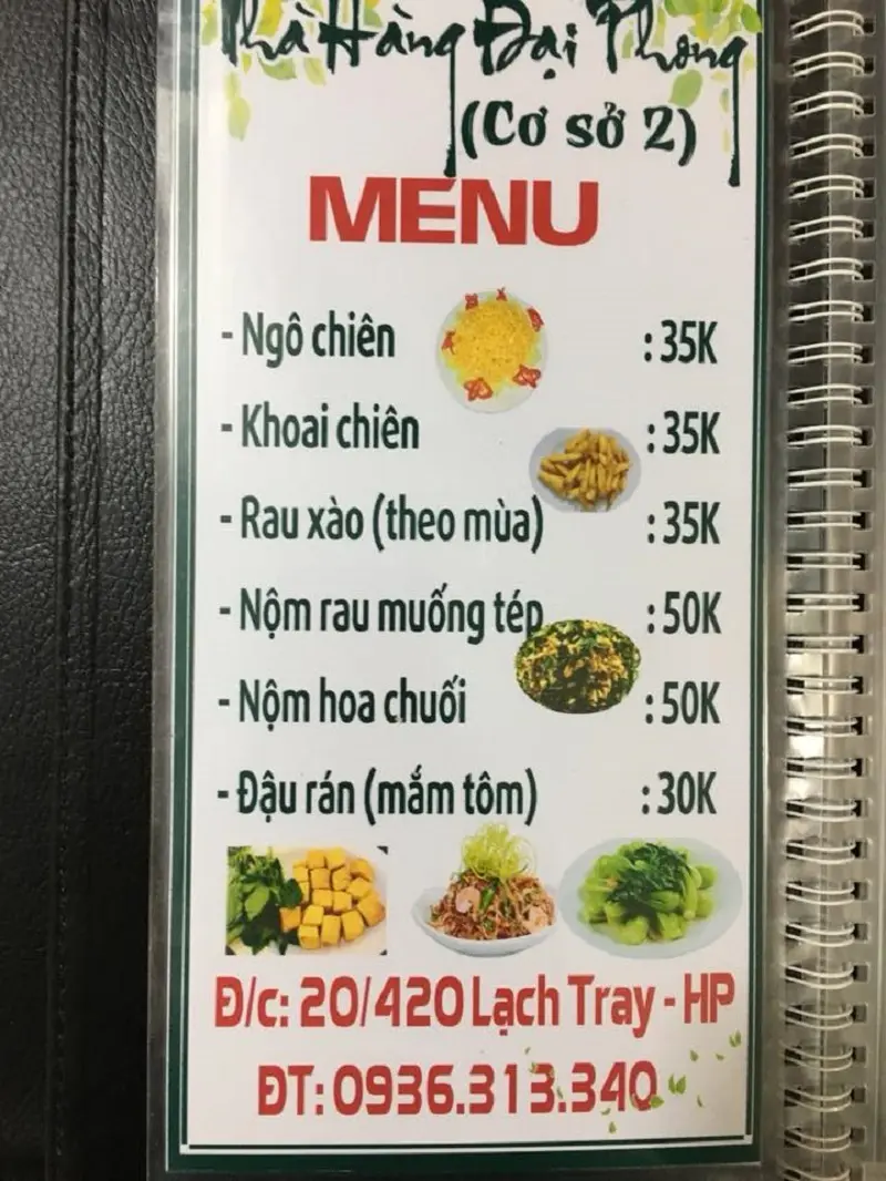 Hấp dẫn với thực đơn tại Nh&agrave; h&agrave;ng hải sản Đại Phong Hải Ph&ograve;ng 4