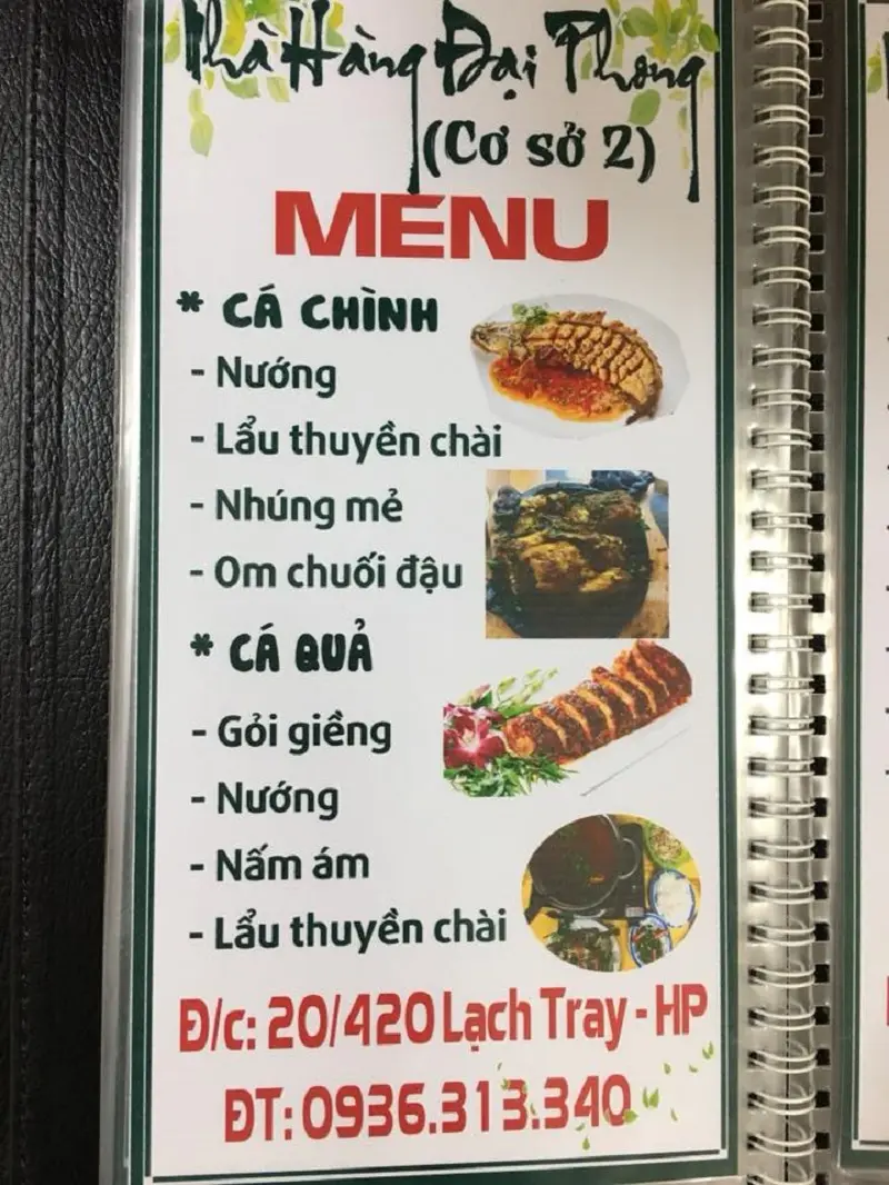 Hấp dẫn với thực đơn tại Nh&agrave; h&agrave;ng hải sản Đại Phong Hải Ph&ograve;ng 9