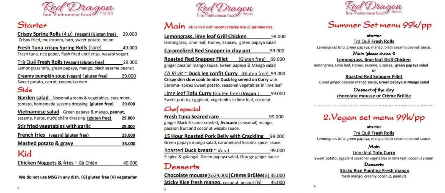 Red Dragon Restaurant Hoi An – Thưởng thức hương vị Việt theo phong cách phương Tây sang trọng 4
