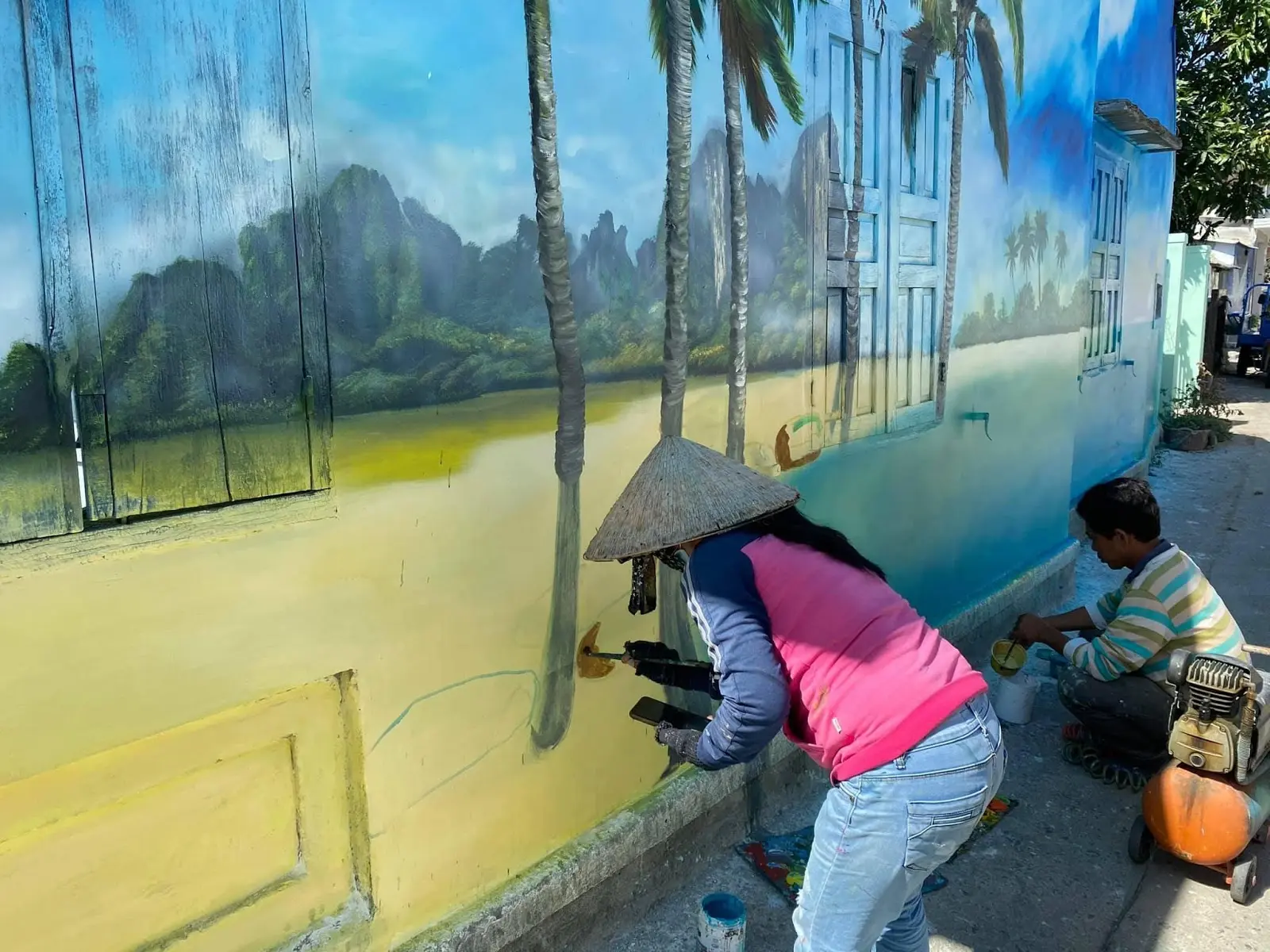 Kh&aacute;m ph&aacute; tour nửa ng&agrave;y tham quan l&agrave;ng b&iacute;ch họa Tam Thanh Hội An 3