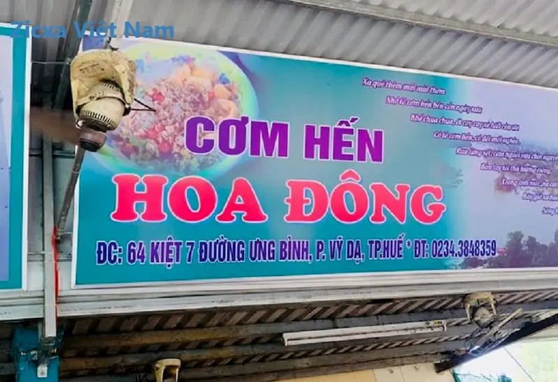 7 Qu&aacute;n cơm hến ngon ở Huế kh&ocirc;ng thể bỏ qua 3