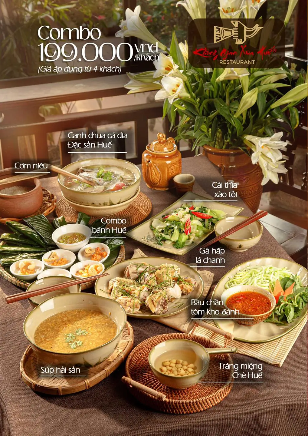 Đến nhà hàng Không Gian Xưa Huế trải nghiệm dùng bữa giữa nhà Rường cổ kính 12