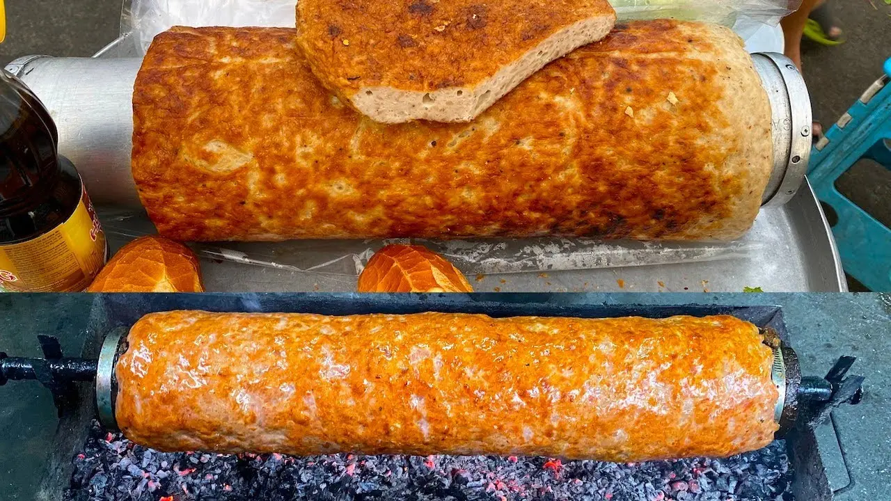 Thưởng thức chả nướng ống tre - M&oacute;n ăn độc đ&aacute;o của người d&acirc;n xứ Huế 5