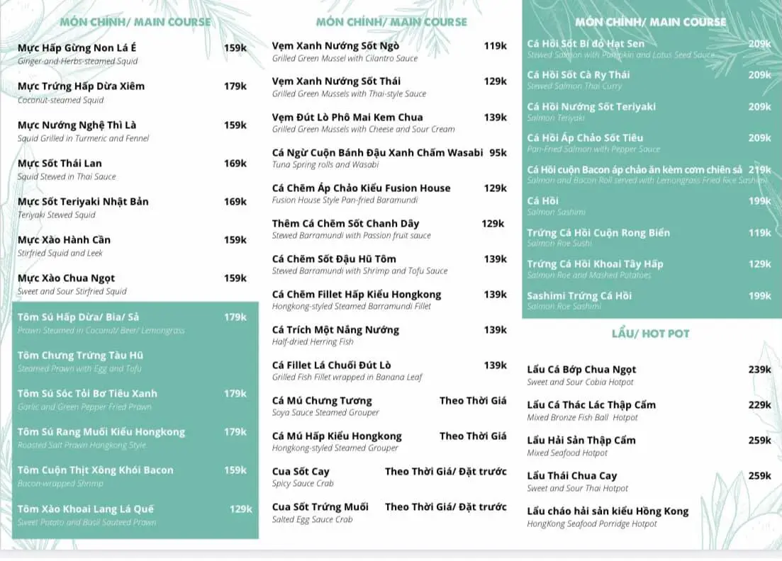 Thưởng thức v&ocirc; số m&oacute;n ăn ngon mang thương hiệu biển tại Nha Trang Fusion House 7