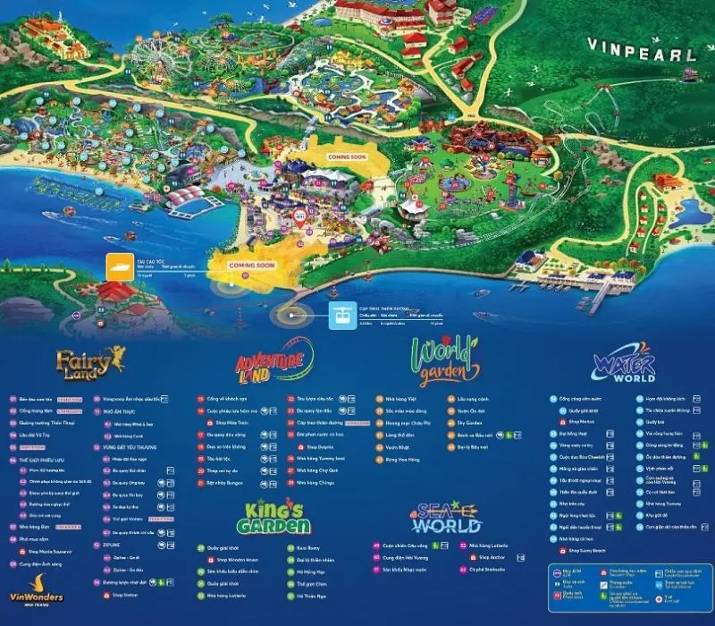Bản đồ Vinpearl Nha Trang từ A-Z: Ăn uống, vui chơi, nghỉ ngơi