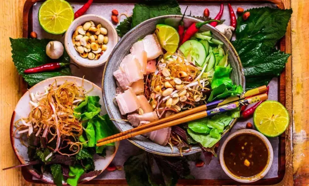 Bún mắm nêm thịt luộc Ninh Thuận món ngon dân dã miền biển