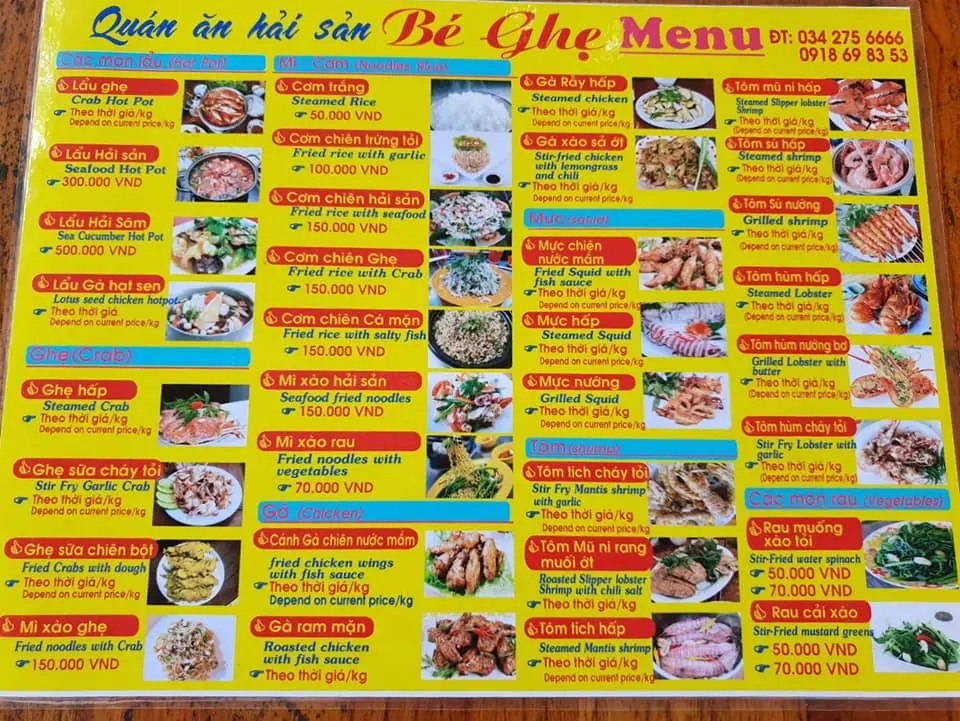 Nh&agrave; b&egrave; hải sản B&eacute; Ghẹ - Nh&agrave; h&agrave;ng hải sản b&igrave;nh d&acirc;n ở l&agrave;ng ch&agrave;i H&agrave;m Ninh 6