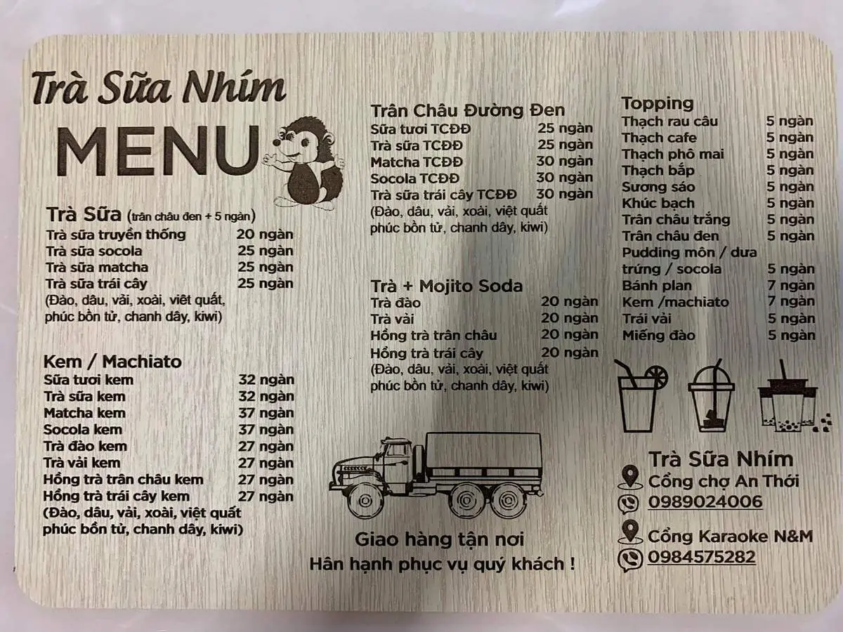 Trà sữa Nhím - Quán ăn vặt Phú Quốc được giới trẻ yêu thích 3