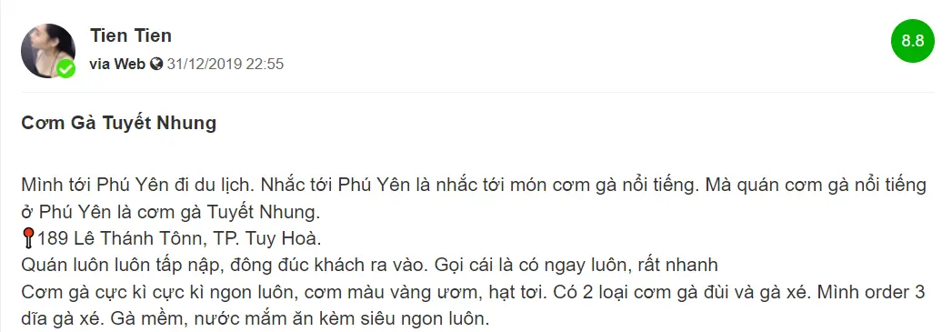 Nếu c&oacute; dịp dừng ch&acirc;n Ph&uacute; Y&ecirc;n, bạn chớ bỏ lỡ m&oacute;n Cơm g&agrave; Tuyết Nhung thơm ngon kh&oacute; cưỡng 13
