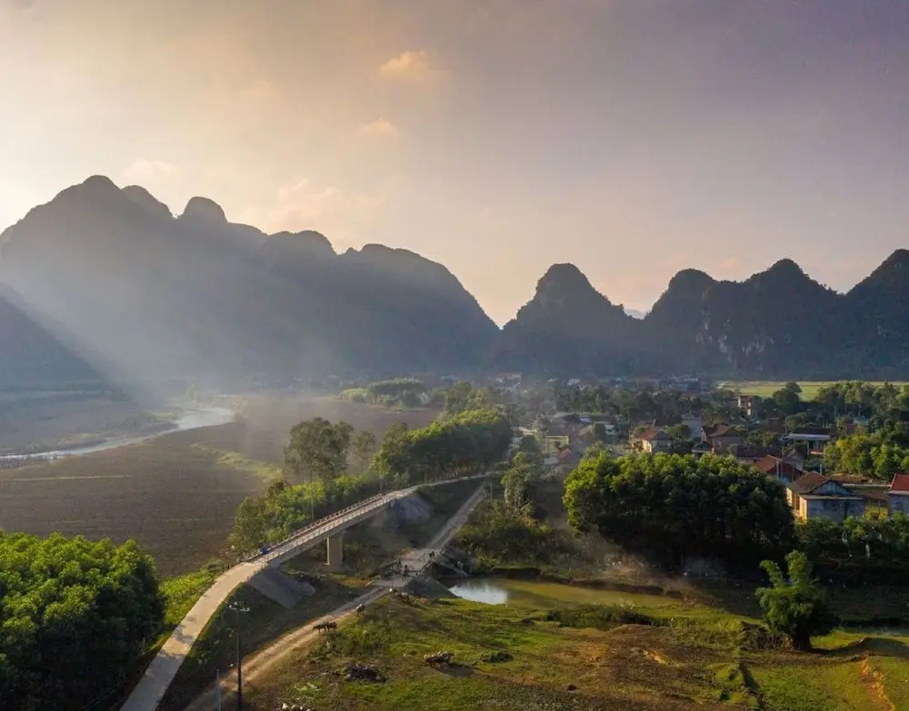 Cảnh hoàng hôn mùa đông Tân Hoá Quảng Bình khiến lòng ta không ngừng thổn thức