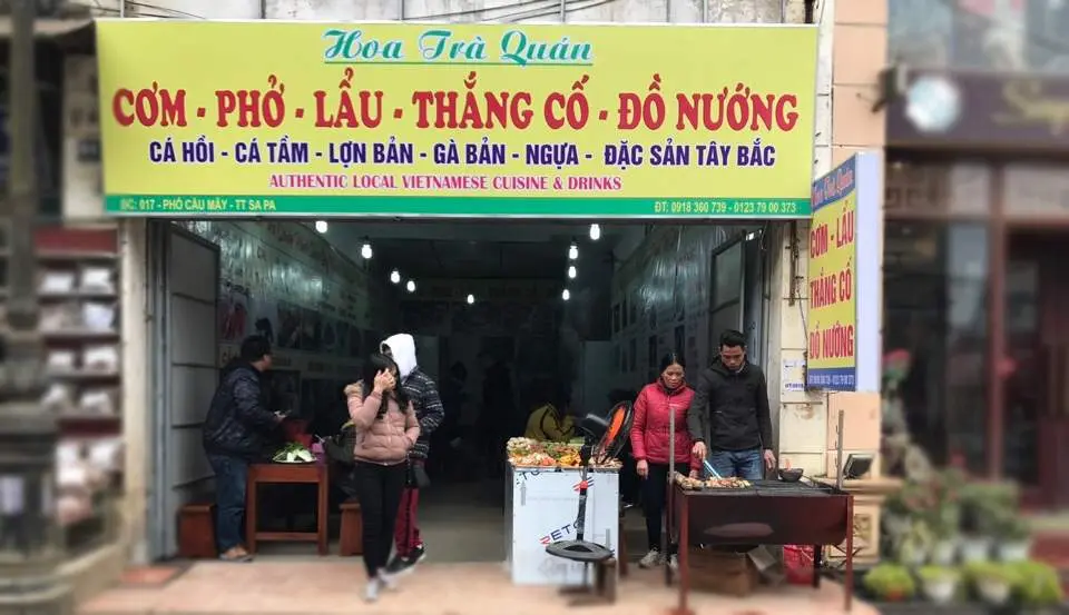 Xiên nướng Hoa Trà Quán Sapa - Quán ăn dành cho những ngày không biết ăn gì khi đến Sapa