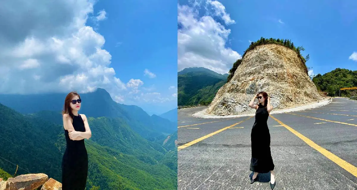 9x Đặng Thùy Linh cùng ngày nắng chói chang trên đèo Ô Quy Hồ