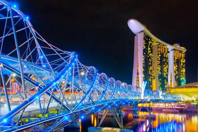 Săn ảnh sống ảo tại cầu Helix Singapore cực ấn tượng 2