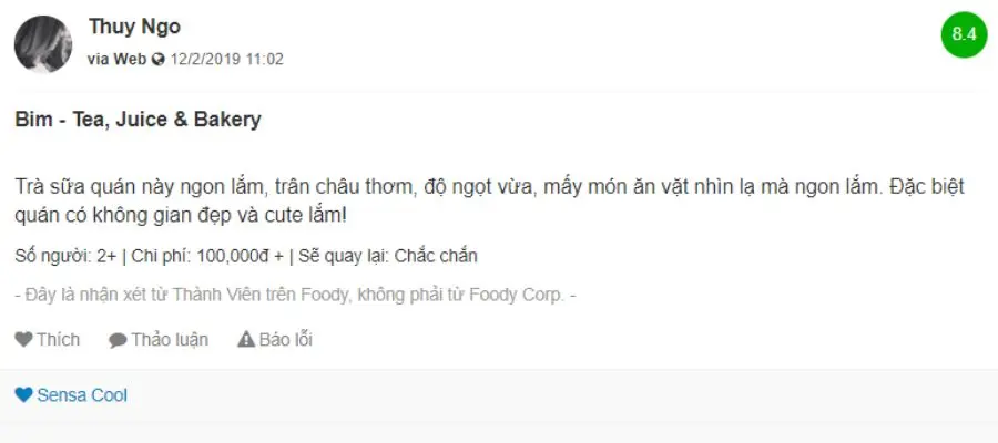 Gh&eacute; Bim Tea Juice Bakery thưởng thức những loại đồ uống ngon 7