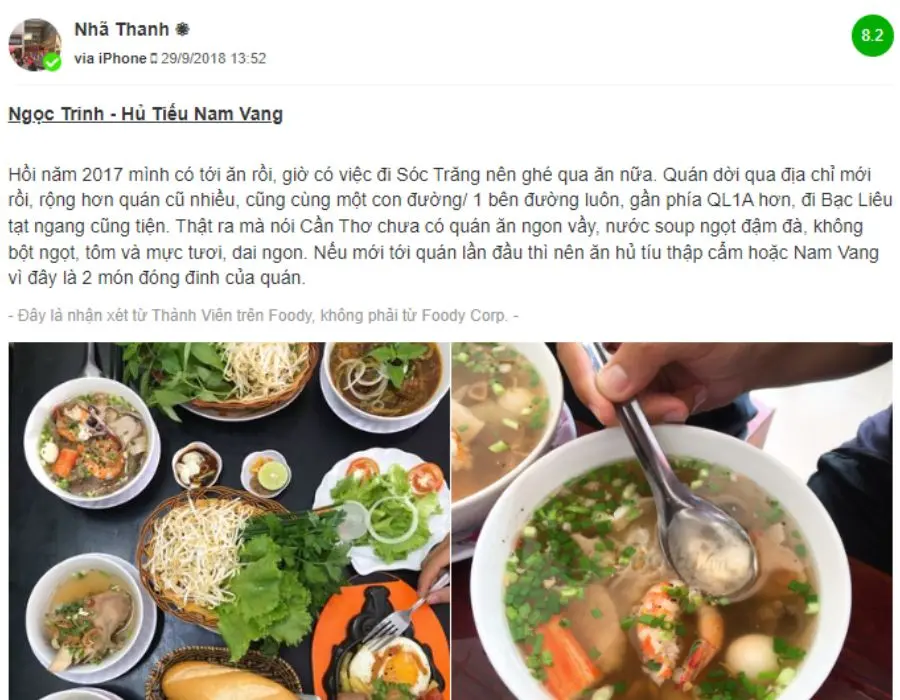 Hương vị Hủ Tiếu Nam Vang Ngọc Trinh đậm đ&agrave;, thơm ngon 7