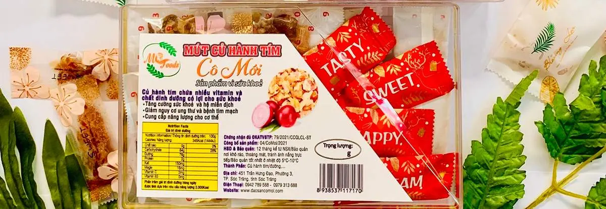 Thưởng thức Mứt củ hành tím Sóc Trăng với hương vị vô cùng mới lạ