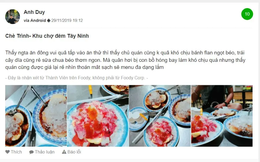 Qu&aacute;n ch&egrave; b&agrave; Tr&igrave;nh vang danh nhất nh&igrave; tại chợ đ&ecirc;m T&acirc;y Ninh 5