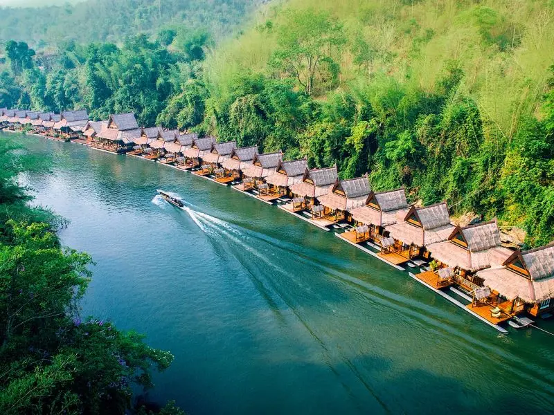 Du lịch Kanchanaburi đầy thơ mộng n&eacute;p m&igrave;nh b&ecirc;n d&ograve;ng Kwai 5