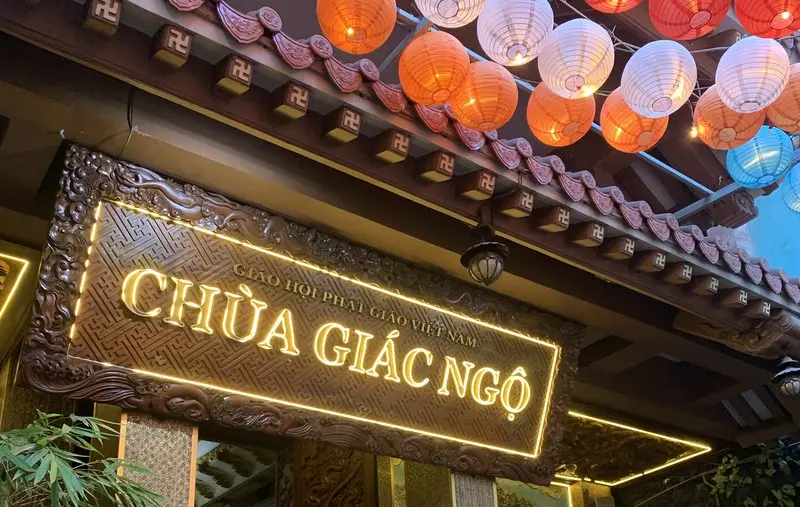 Ch&ugrave;a Gi&aacute;c Ngộ, địa điểm tổ chức kh&oacute;a tu cực gần trung t&acirc;m S&agrave;i G&ograve;n 3
