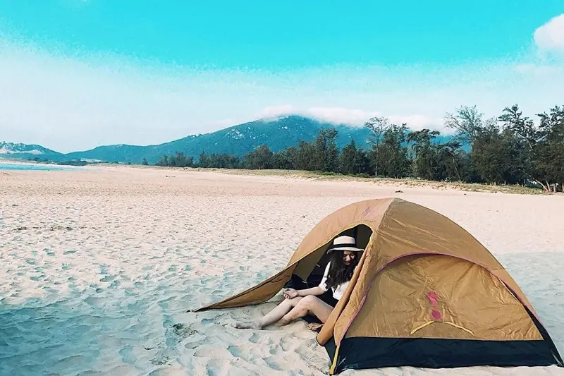 X&atilde; đảo Thạnh An xanh ngắt trước biển xanh hiền h&ograve;a 8