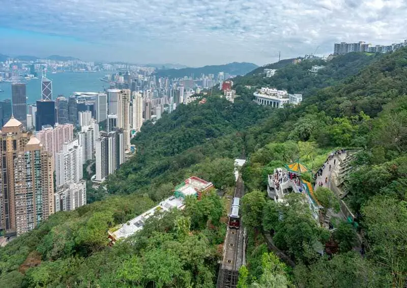 C&ugrave;ng xe điện Peak Tram chinh phục du lịch Hong Kong 6