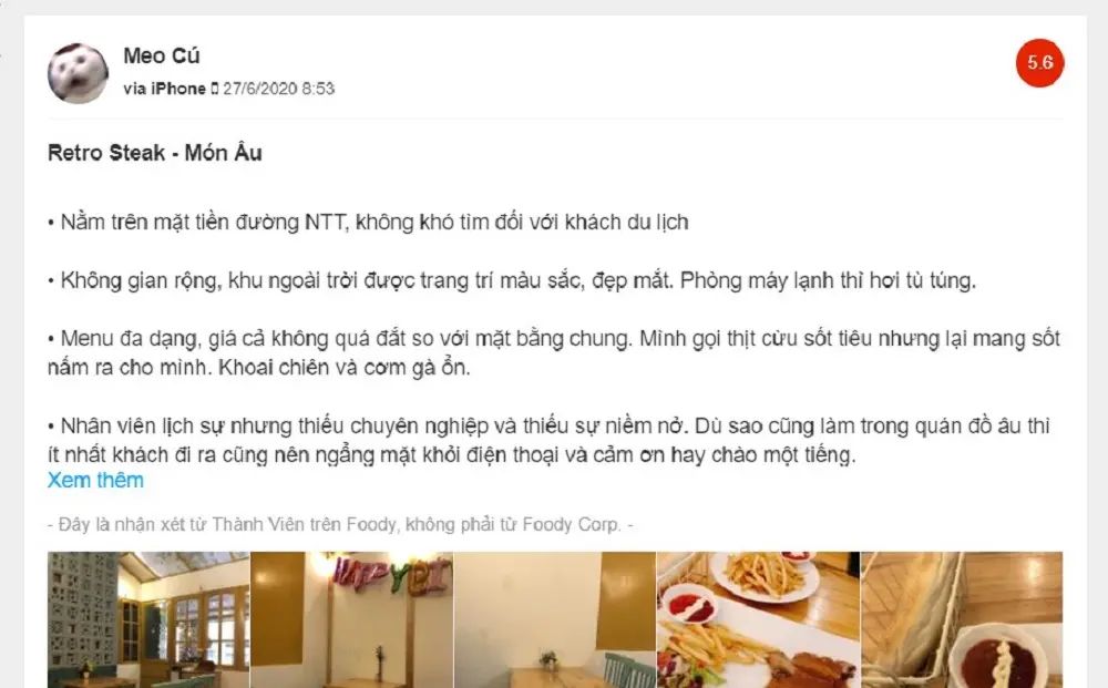 Retro Steak Vũng T&agrave;u - Nh&agrave; h&agrave;ng steak mang phong c&aacute;ch cổ điển 13